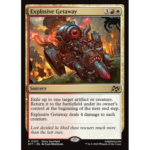 Aetherdrift - 202 - Explosive Getaway - Rare - WR - Non-foil