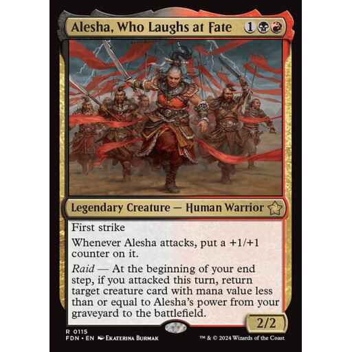 Foundations - 115 - Alesha, Who Laughs at Fate - Rare - BR - Non-foil