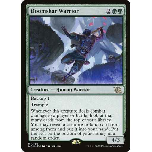 March of the Machine - 185 - Doomskar Warrior - Rare - G - Non-foil