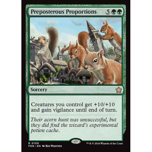 Foundations - 109 - Preposterous Proportions - Rare - G - Non-foil