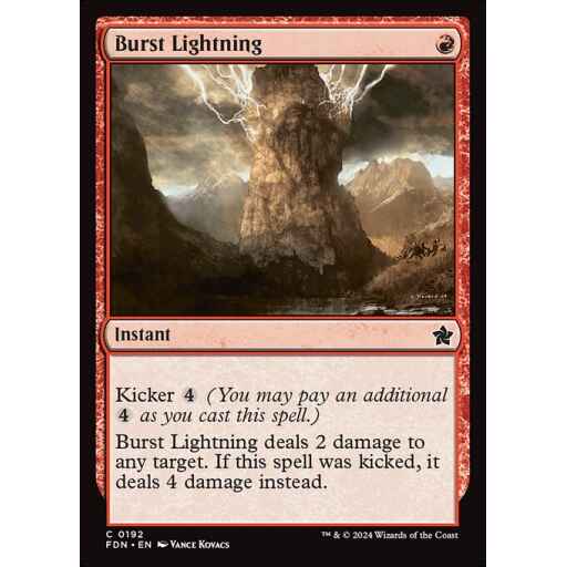 Foundations - 192 - Burst Lightning - Common - R - Non-foil