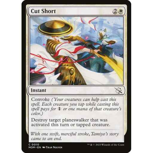 March of the Machine - 10 - Cut Short - Common - W - Foil