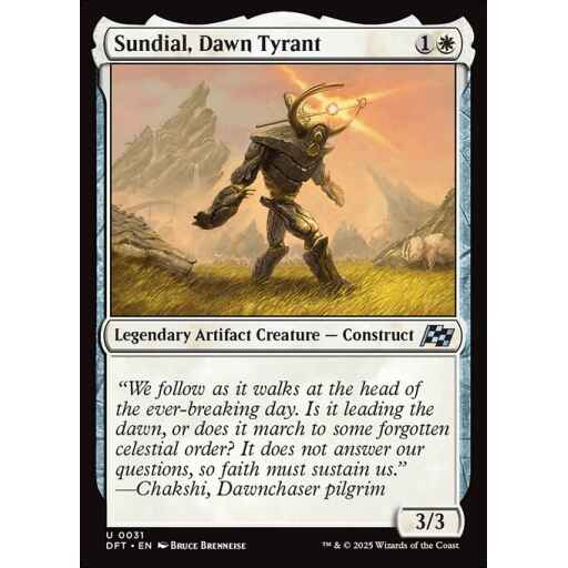 Aetherdrift - 31 - Sundial, Dawn Tyrant - Uncommon - W - Foil