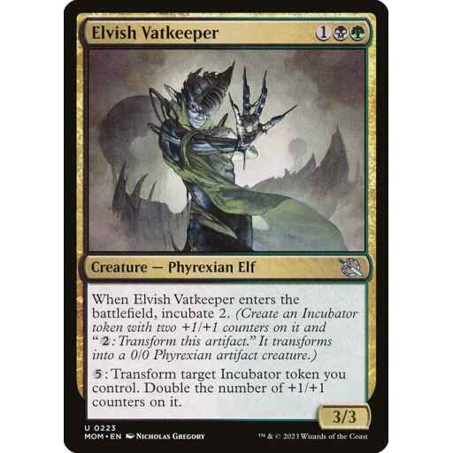 March of the Machine - 223 - Elvish Vatkeeper - Uncommon - BG - Non-foil