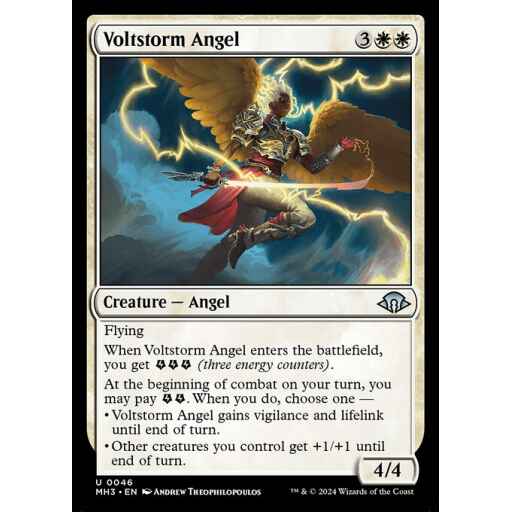 Modern Horizons 3 - 46 - Voltstorm Angel - Uncommon - W - Non-foil