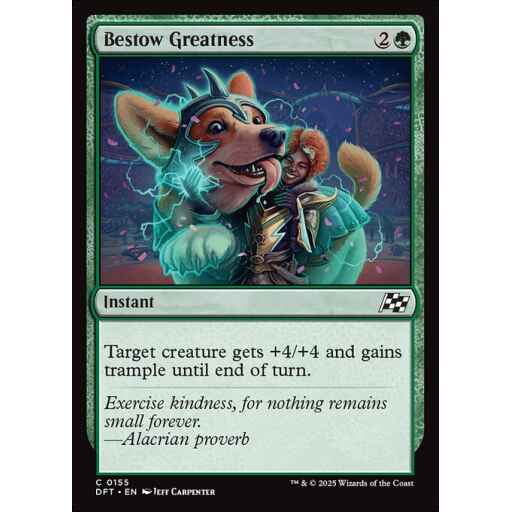 Aetherdrift - 155 - Bestow Greatness - Common - G - Foil