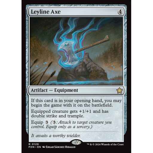 Foundations - 129 - Leyline Axe - Rare - C - Foil