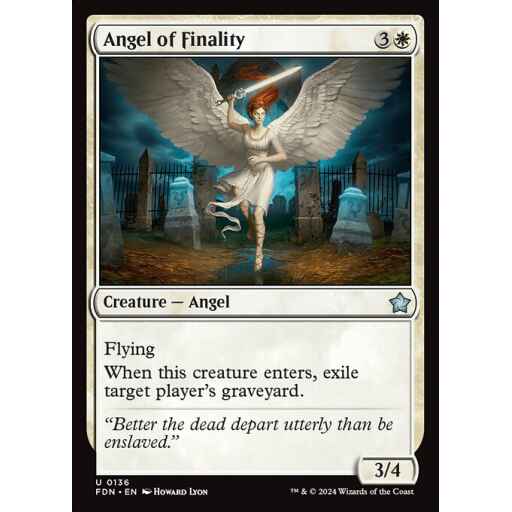 Foundations - 136 - Angel of Finality - Uncommon - W - Foil