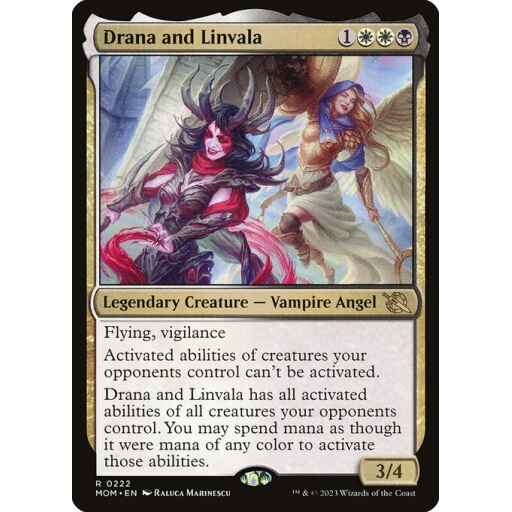 March of the Machine - 222 - Drana and Linvala - Rare - WB - Non-foil