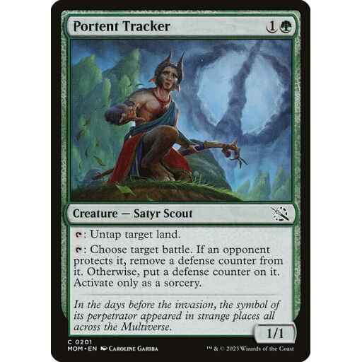March of the Machine - 201 - Portent Tracker - Common - G - Foil