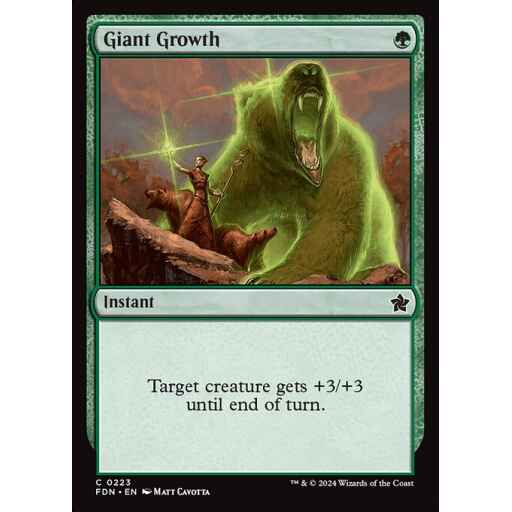 Foundations - 223 - Giant Growth - Common - G - Foil