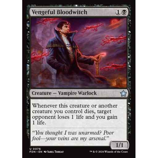 Foundations - 76 - Vengeful Bloodwitch - Uncommon - B - Foil