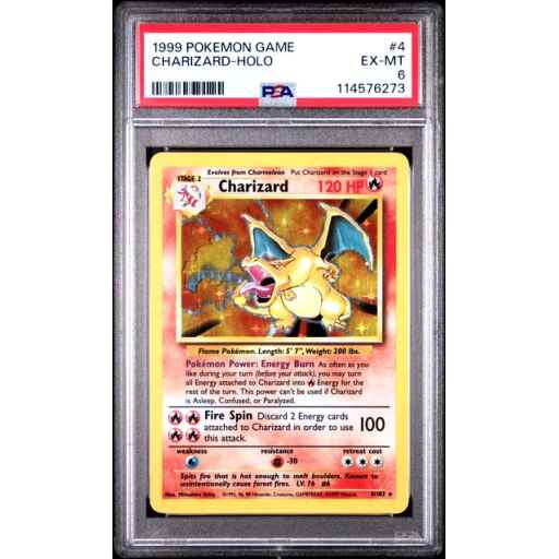 [Auksjon] PSA 6 Excellent - 1999 Pokemon Base Set Charizard Holo #4
