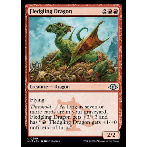 Modern Horizons 3 - 280 - Fledgling Dragon - Uncommon - R - Non-foil