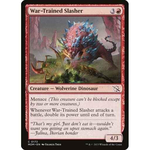 March of the Machine - 172 - War-Trained Slasher - Common - R - Non-foil