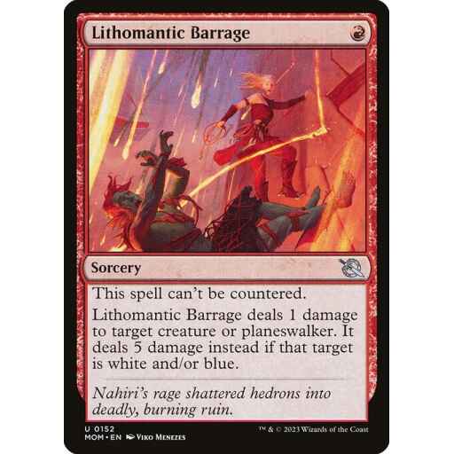 March of the Machine - 152 - Lithomantic Barrage - Uncommon - R - Non-foil
