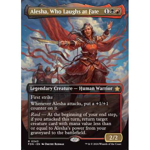 Foundations - 343 - Alesha, Who Laughs at Fate - Rare - BR - Non-foil