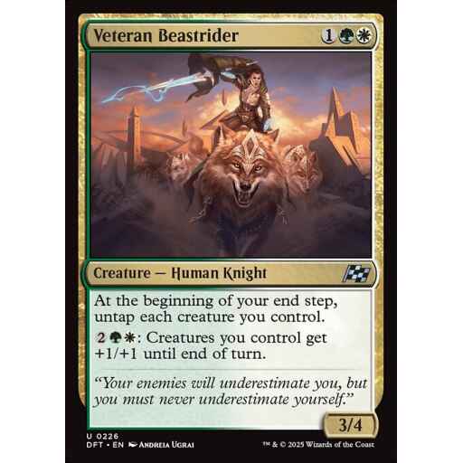Aetherdrift - 226 - Veteran Beastrider - Uncommon - WG - Non-foil