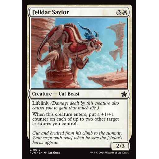 Foundations - 12 - Felidar Savior - Common - W - Foil