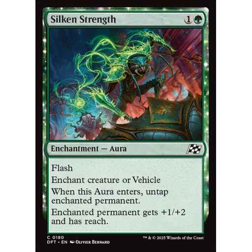 Aetherdrift - 180 - Silken Strength - Common - G - Foil