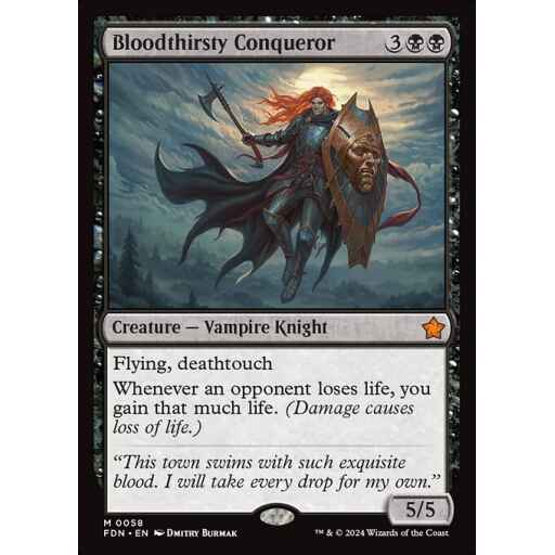 Foundations - 58 - Bloodthirsty Conqueror - Mythic - B - Non-foil