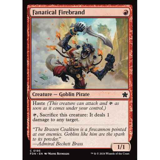 Foundations - 195 - Fanatical Firebrand - Common - R - Foil