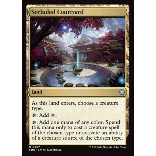 Foundations - 267 - Secluded Courtyard - Uncommon - C - Non-foil