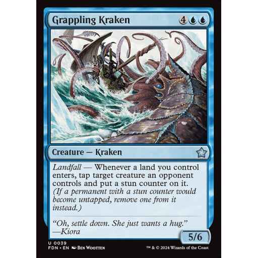 Foundations - 39 - Grappling Kraken - Uncommon - U - Foil