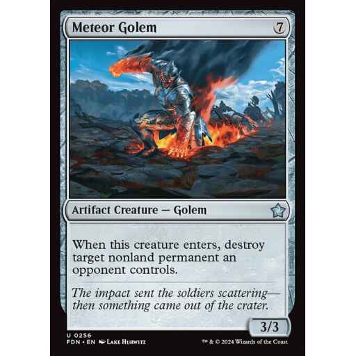 Foundations - 256 - Meteor Golem - Uncommon - C - Non-foil