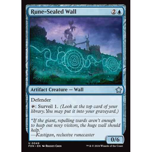 Foundations - 49 - Rune-Sealed Wall - Uncommon - U - Non-foil