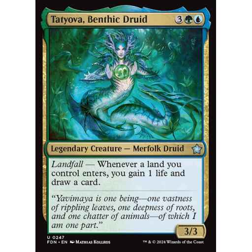 Foundations - 247 - Tatyova, Benthic Druid - Uncommon - UG - Foil