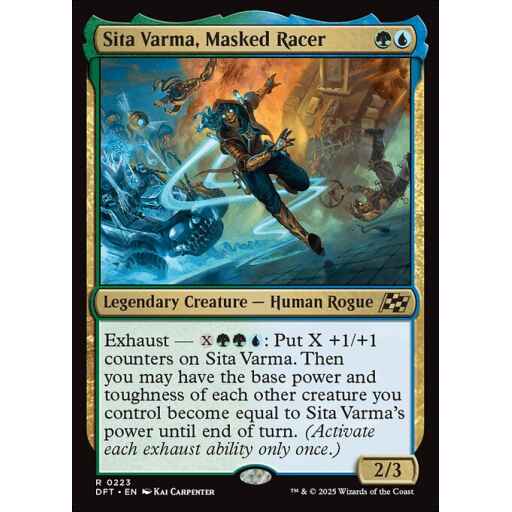 Aetherdrift - 223 - Sita Varma, Masked Racer - Rare - UG - Non-foil