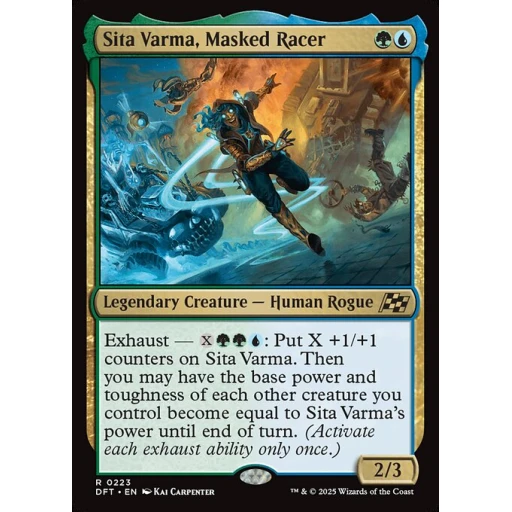 Aetherdrift - 223 - Sita Varma, Masked Racer - Rare - UG - Non-foil