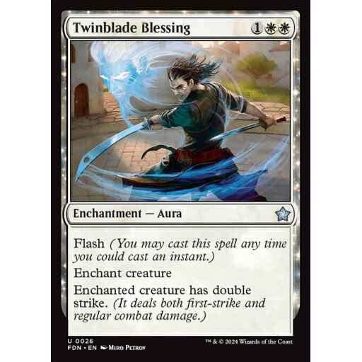 Foundations - 26 - Twinblade Blessing - Uncommon - W - Non-foil