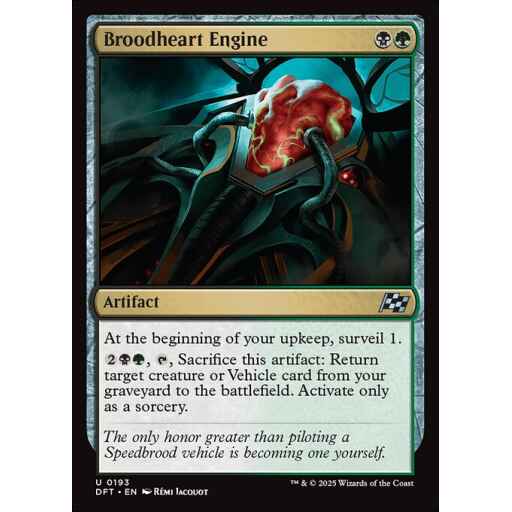 Aetherdrift - 193 - Broodheart Engine - Uncommon - BG - Non-foil