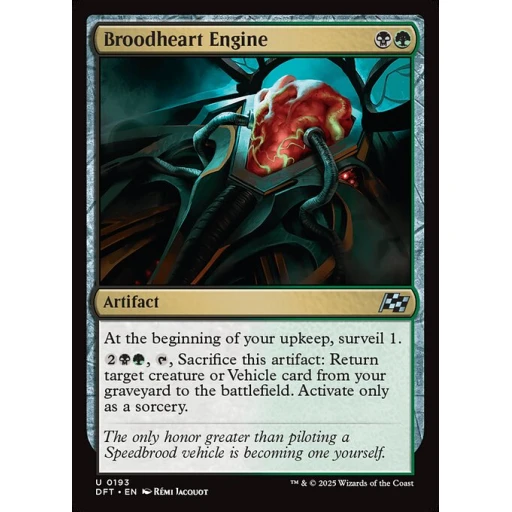 Aetherdrift - 193 - Broodheart Engine - Uncommon - BG - Non-foil