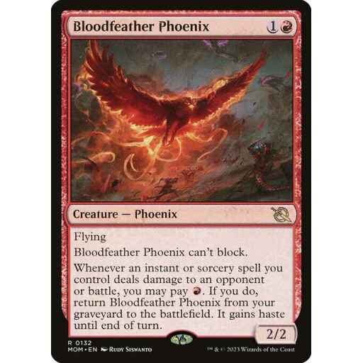 March of the Machine - 132 - Bloodfeather Phoenix - Rare - R - Non-foil