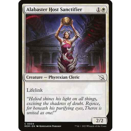 March of the Machine - 4 - Alabaster Host Sanctifier - Common - W - Non-foil