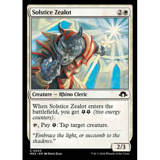 Modern Horizons 3 - 43 - Solstice Zealot - Common - W - Foil