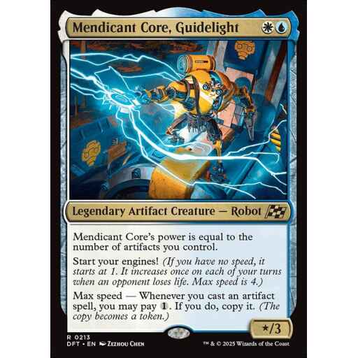 Aetherdrift - 213 - Mendicant Core, Guidelight - Rare - WU - Non-foil
