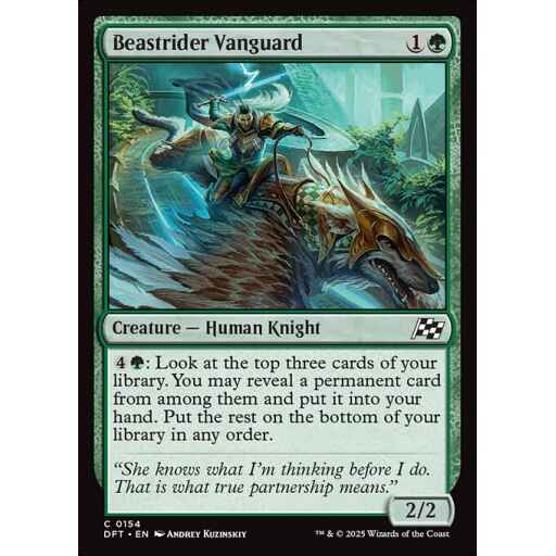 Aetherdrift - 154 - Beastrider Vanguard - Common - G - Foil