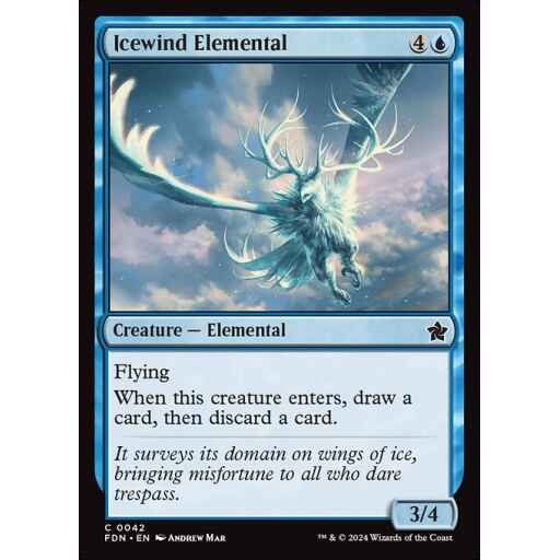Foundations - 42 - Icewind Elemental - Common - U - Foil