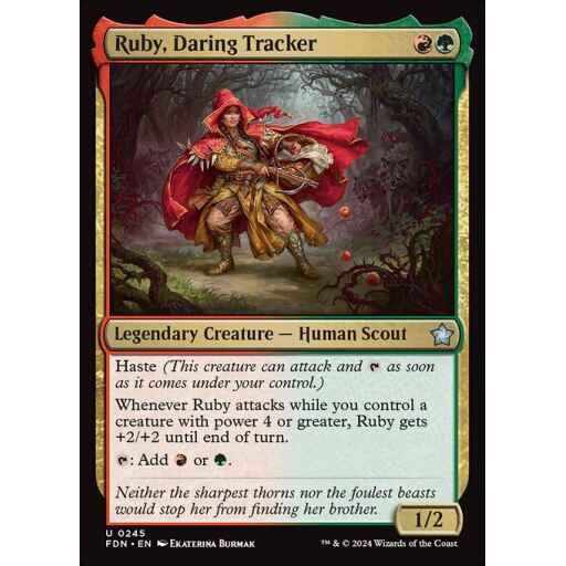 Foundations - 245 - Ruby, Daring Tracker - Uncommon - RG - Foil