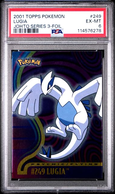 PSA 6 Excellent - 2001 Topps Pokemon Johto Series 3 Lugia Foil #249
