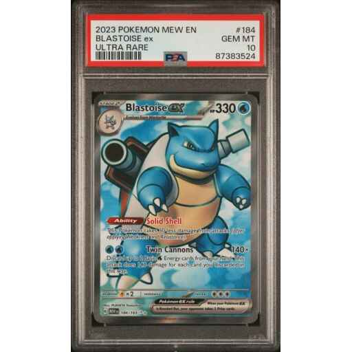 PSA 10 Gem Mint - 2023 Pokemon 151 EN Blastoise ex #184
