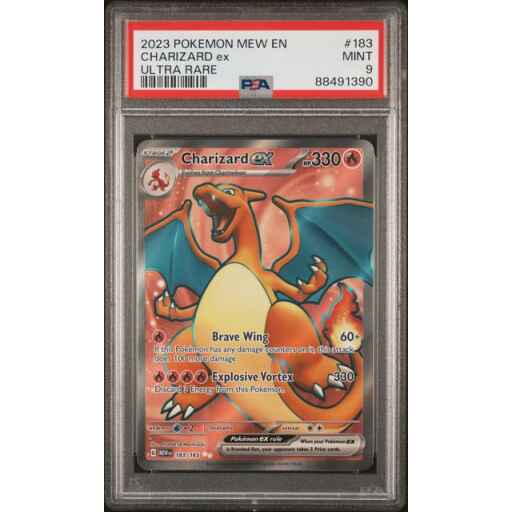 PSA 9 Mint - 2023 Pokemon 151 EN Charizard ex #183