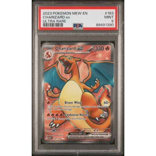 PSA 9 Mint - 2023 Pokemon 151 EN Charizard ex #183