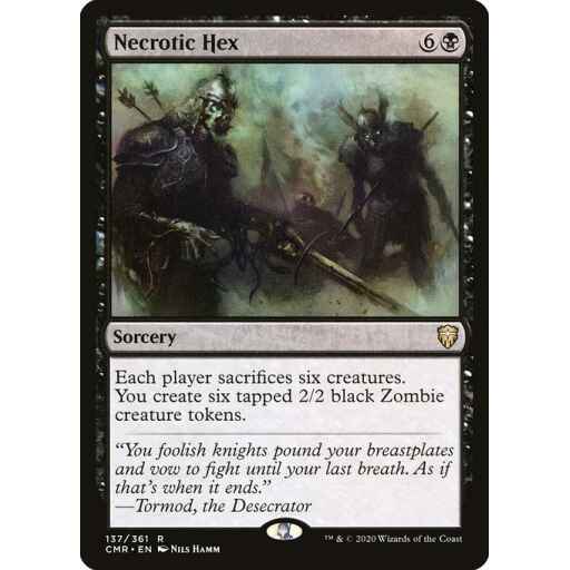 Commander Legends - 137 - Necrotic Hex - Rare - B - Non-foil