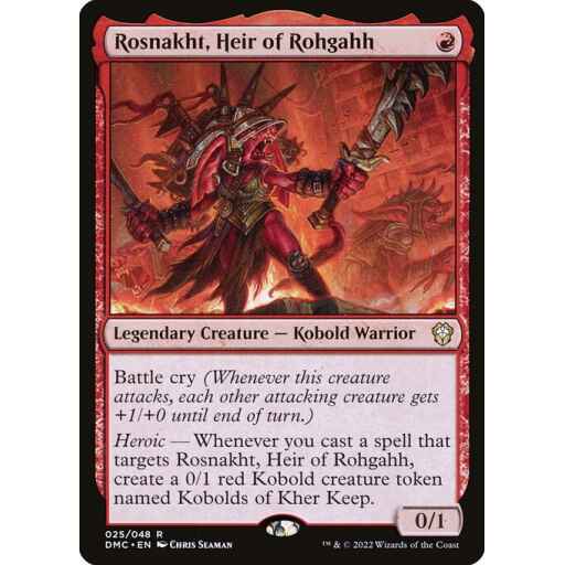 Dominaria United Commander - 25 - Rosnakht, Heir of Rohgahh - Rare - R - Non-foil