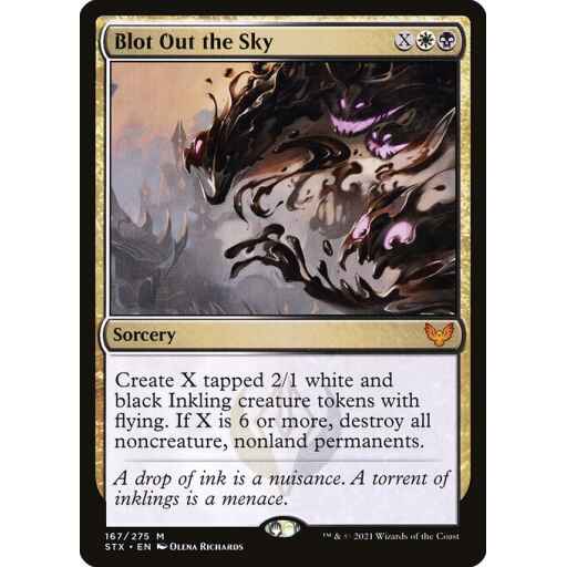 Strixhaven: School of Mages - 167 - Blot Out the Sky - Mythic - WB - Non-foil